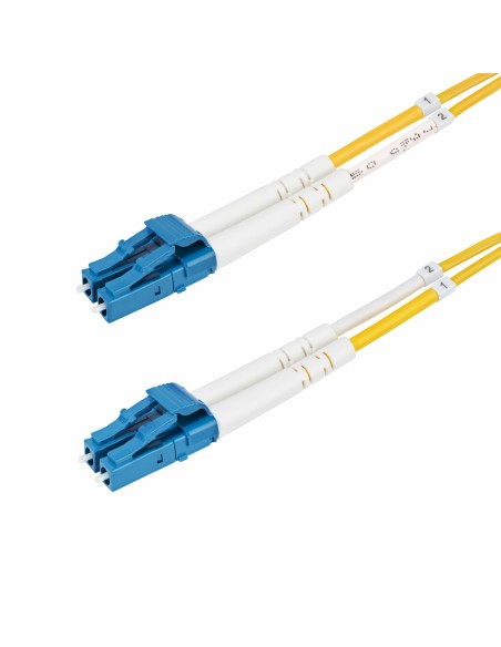 Cable de Fibra Óptica Dúplex LC a LC (UPC) OS2 Monomodo de 50m - 9/125µm - 100G - Resistente a Dobleces - Low Insertion Loss - C